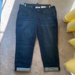 Sonoma women’s 8 petite capri dark wash cuffed jeans